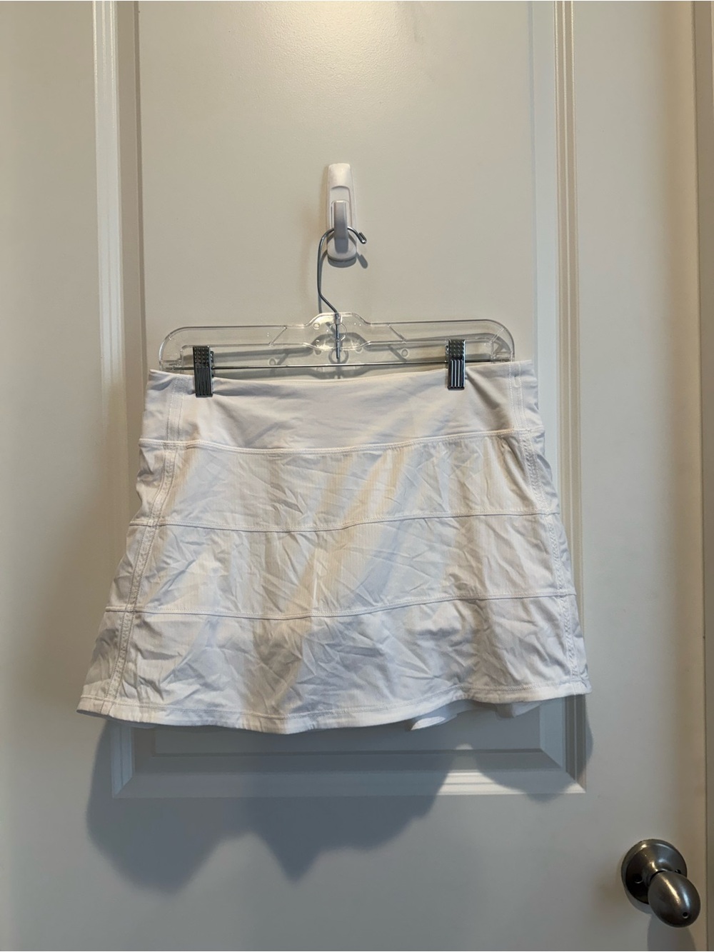 Lululemon White Pace Rival Skirt Skort Size 8 Tall